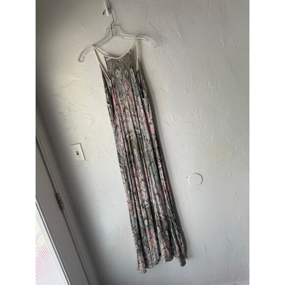 Lovestitch Boho Maxi‎ Dress Small Snake Print Braided Strap Tie Back Rayon Flowy - Picture 6 of 10